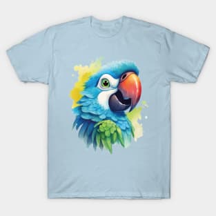 Vibrant Plumage: Exquisite Macaw Head T-Shirt